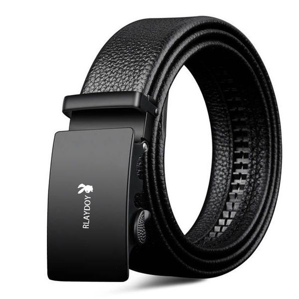 Men's Automatic Buckle Hemming Slot Belt - Black - 120cm