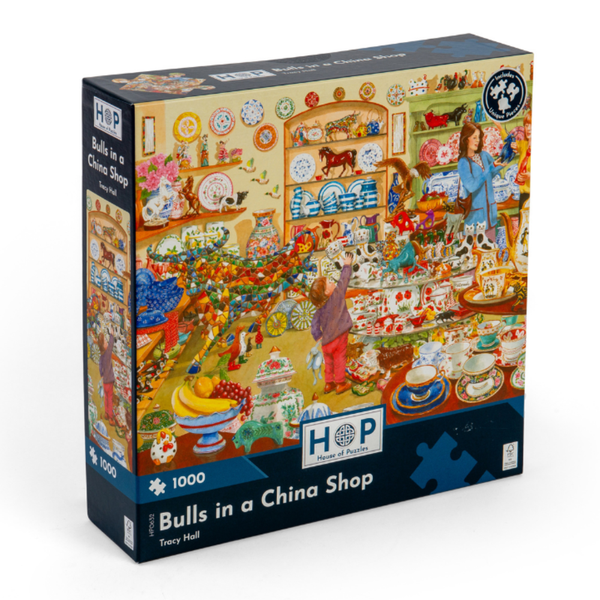 House of Puzzles - Bulls In A China Shop - 1000 Piece Jigsaw Puzzle