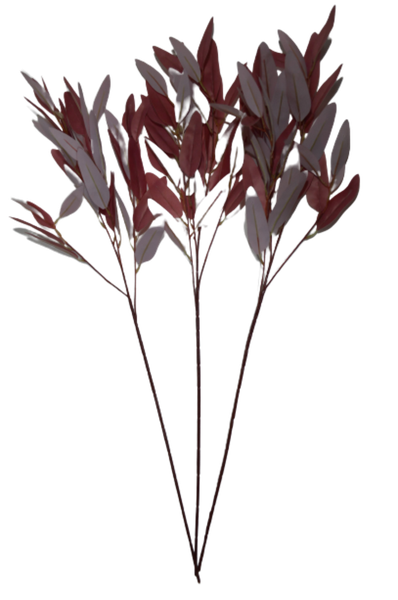 Artificial Leaves 92cm 3 Piece Bunch with 5 Stem Leaves Eucalyptus