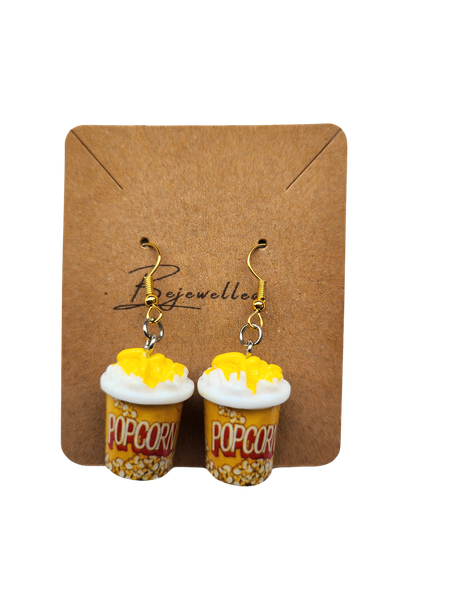 Bejewelled - Popcorn Charm Cute - Quirky Earrings
