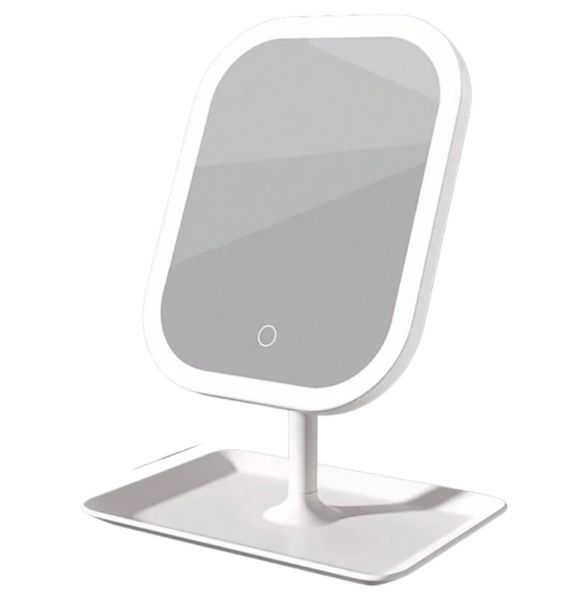 Cosmetic Vanity Led Rechargeable Mirror - White