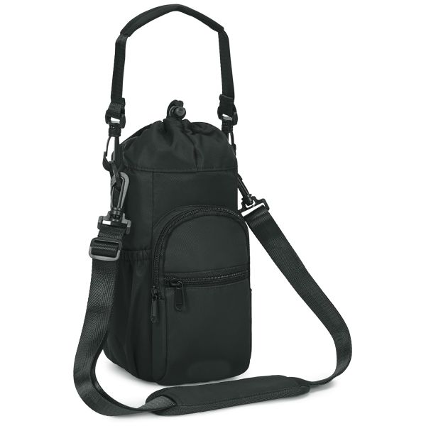 Water Bottle Carrier Bag with Multi Pockets and Adjustable Strap