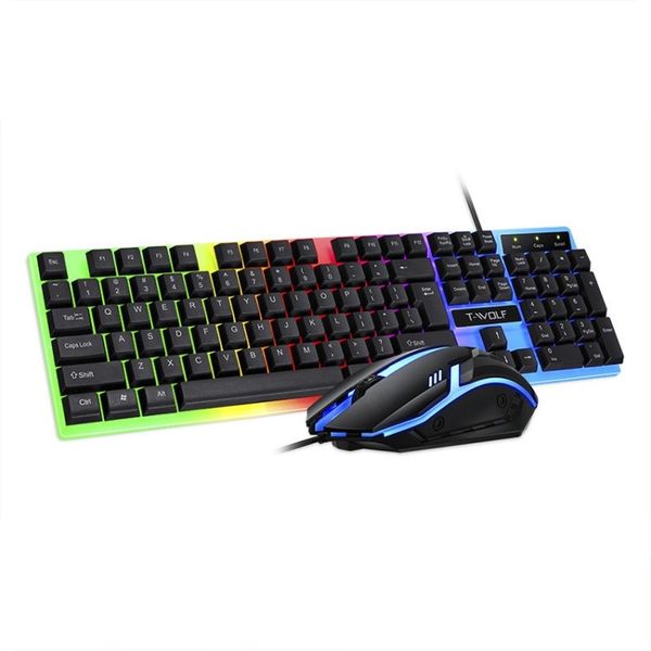 Game Glow RGB Backlit Gaming Keyboard and Mouse Combo