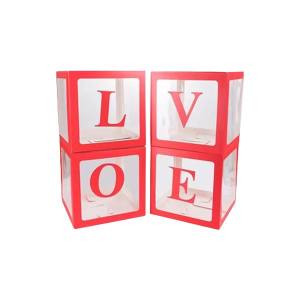 Baby Ballon Box Birthday Party PVC Love Letters Gift Box