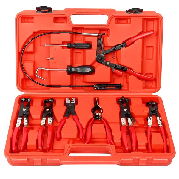 Automotive DIY Tool Hose/Liquid Line Clamp Pliers 9 Pieces Set (47cm)