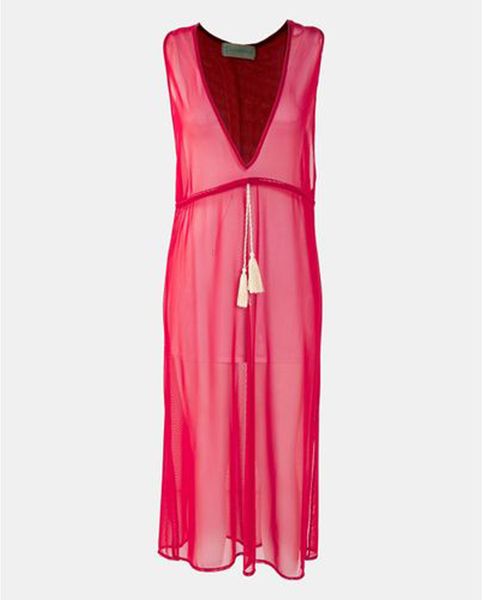 UB Creative UB Creative Long Mesh Over Dress - Red