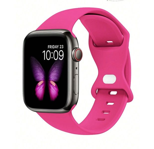 Soft Silicone Waterproof Sport Watch Band For Apple - Light Pink