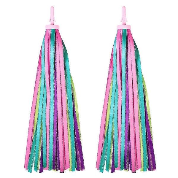 One Pair of Childrens Bike Handlebar Streamers Grips Tassels Rib