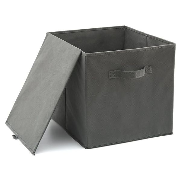 27x27x 28cm Collapsible Storage Boxes Orgenzers Gray