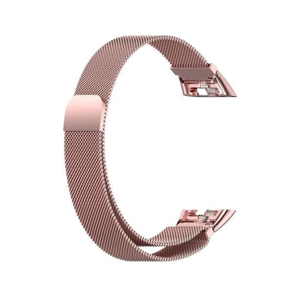 Stainless Steel watch Strap/band, Compatible with Huawei Honor Band 6, Rose Pink