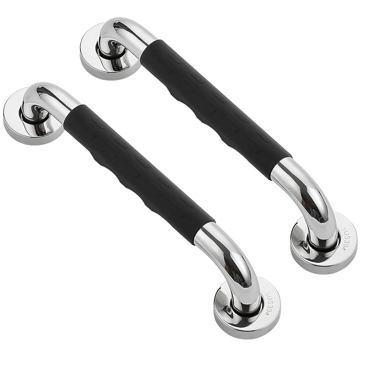 2 Shower Grab Bar Handles Bathroom Safety Bar Toilet Rail with Anti-slip