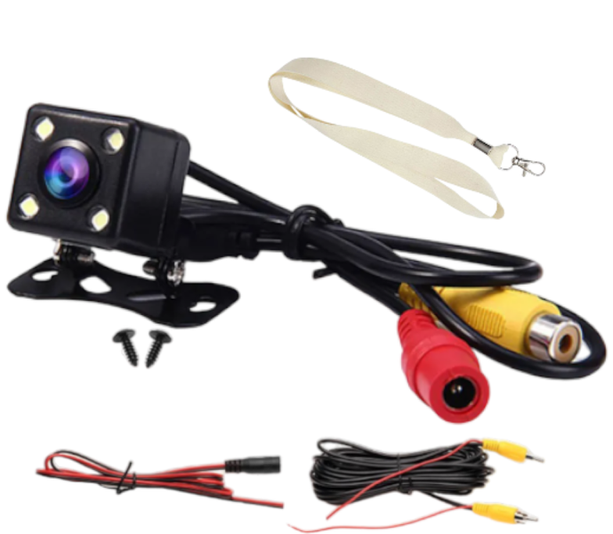 Effortlessly Reverse 4 LED Car Rear View Camera 170 Wide Angle and Lanyard