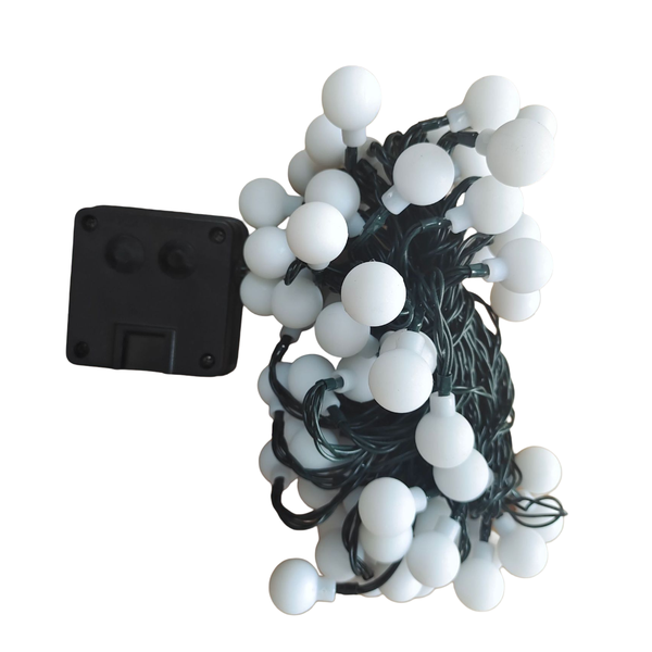 Solar Frosted Ball Lights: Outdoor String with (10m 60 LEDs)