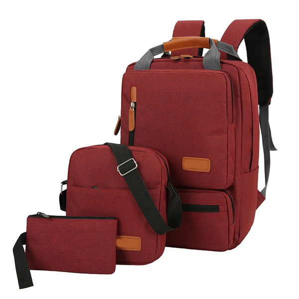 3-in-1 Laptop Backpack Set with Crossbody Bag &amp; Pouch
