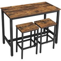 Anchor Home Kitchen Bar Table with 2 Bar Stools - Breakfast & Dining Table