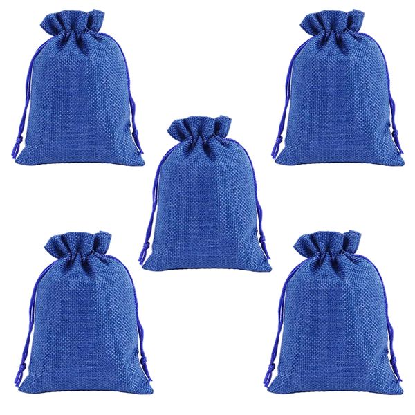 Craft Jute Storage/Gift Bags With Drawstrings Set of 5 - 23cm