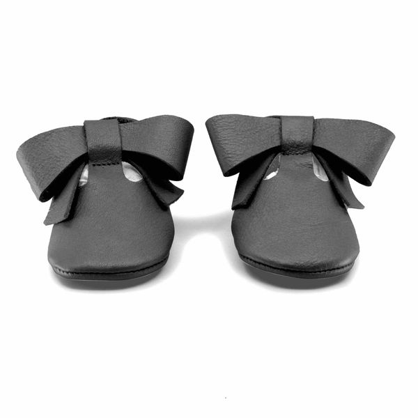 Leather Big Bow Baby Shoes
