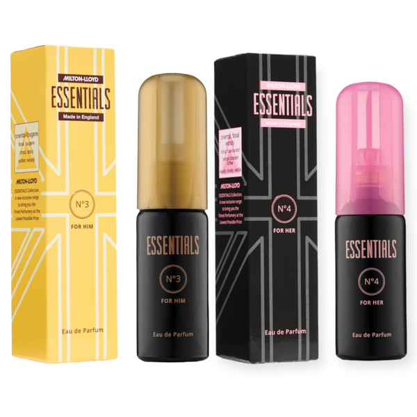 Milton-Lloyd Essentials No 3 &amp; 4 - Fragrance Spray for Him and Her - Set
