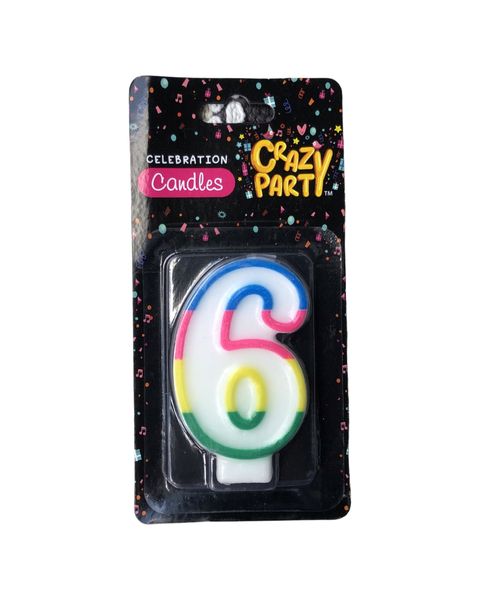Candles Birthday Single Number-6