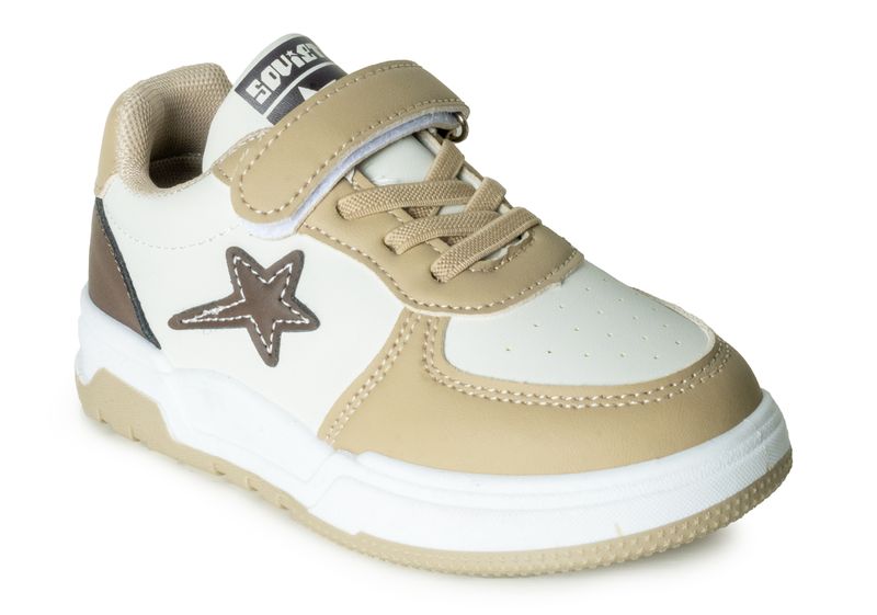 Soviet Kids Maverick Low Cut PU Sneaker - Beige/Khaki