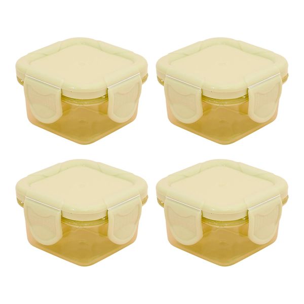 Translucent Food Storage Box with Leakproof Lid Set of 4
