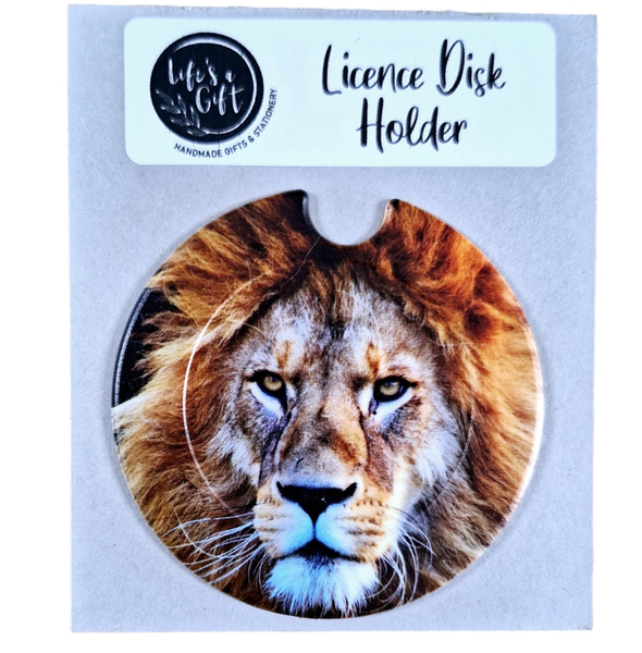 Licence Disk Holder - Angry Lion