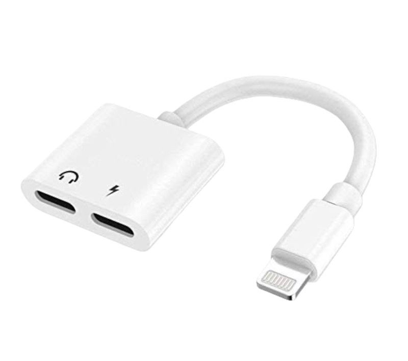 Adapter Splitter 2 in 1 Headphone Jack Audio Charge Cable Adapter ...
