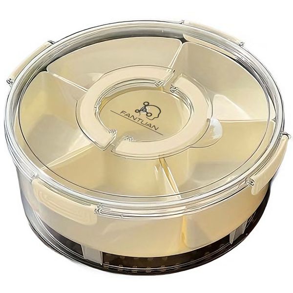 FANTUAN Food Storage Containers Fruit Plate Organizer Box with Handle