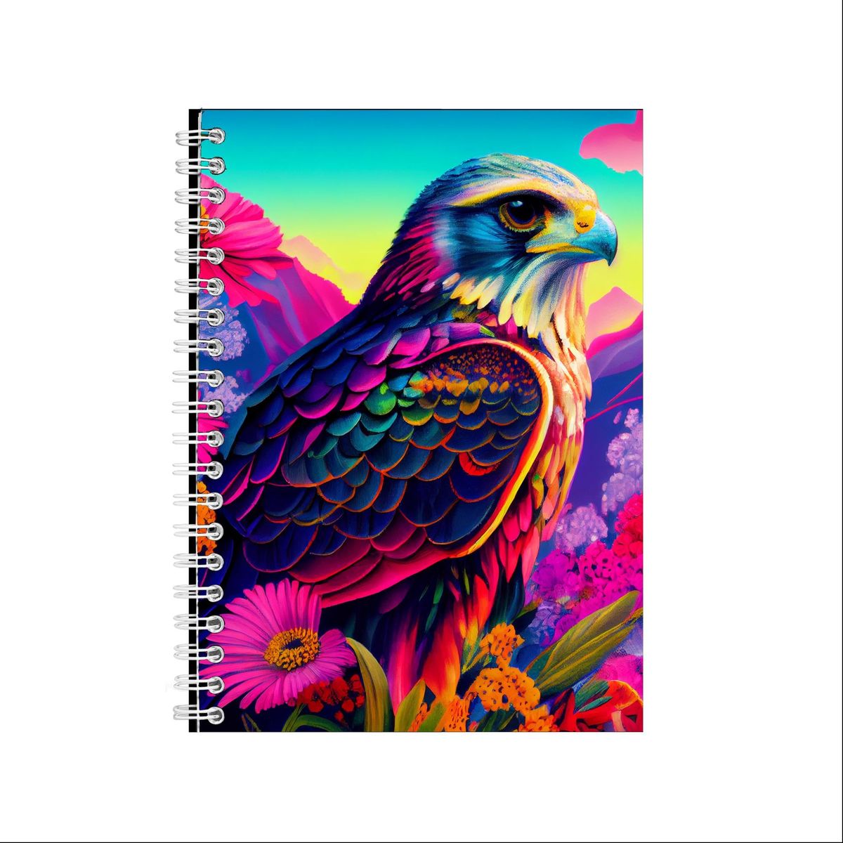 Colorful Falcon Floral Notebook Animal Gift Idea Notepad Pad 109 | Buy ...