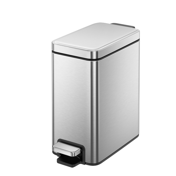 EKO Soft Close Step Bin - 5L - Silver