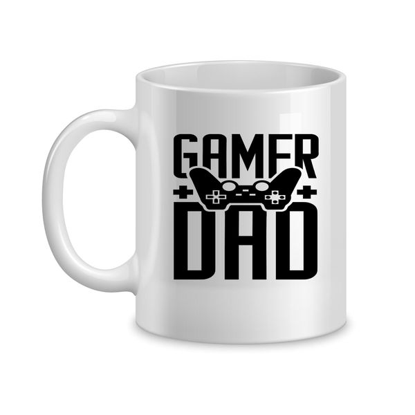 Gamer dad Coffee Mug for Him Father's Day Graphic Cups Men Present 051