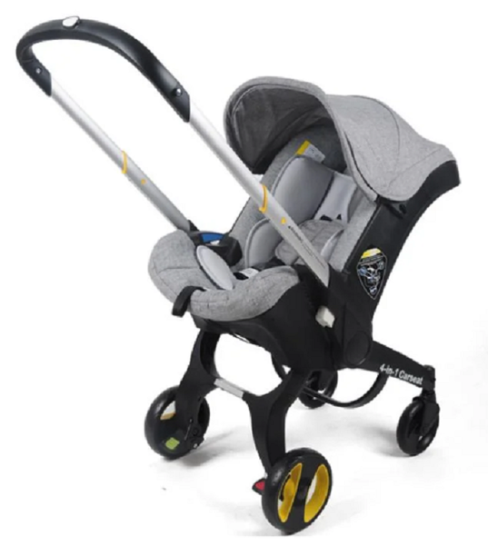 4 in 1 Baby Stroller Pram with Car Seat - Grey