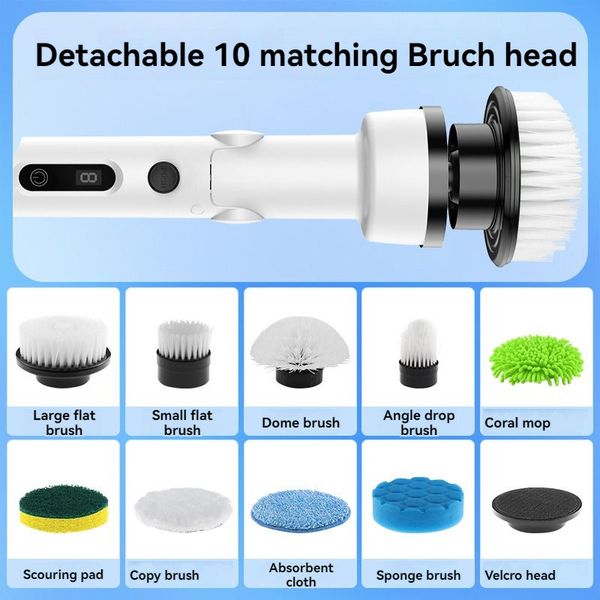 Multifunctional household electric cleaning brush and sweeping machine