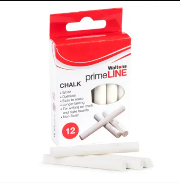 Primeline - Chalk White Pack of 12 x 10
