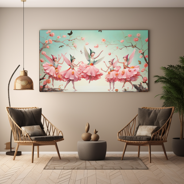 Canvas Wall Art - Birdie Colourful Ballet - BK0103