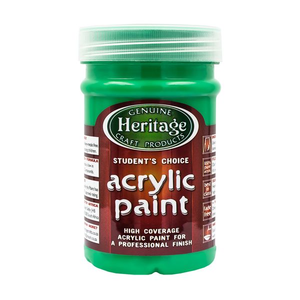 Heritage Pure Acrylic Paint 250ml - True Green