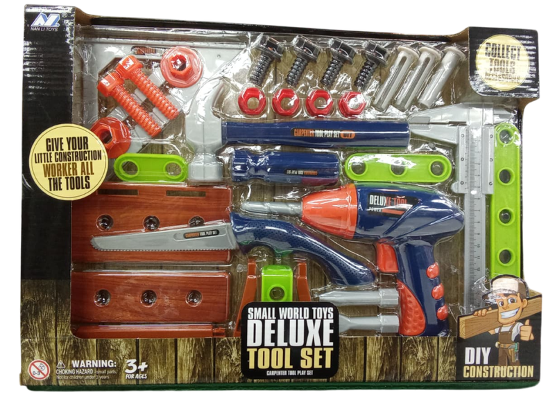 Small World Toys Deluxe Tool Set - Kids DIY Construction Play Set