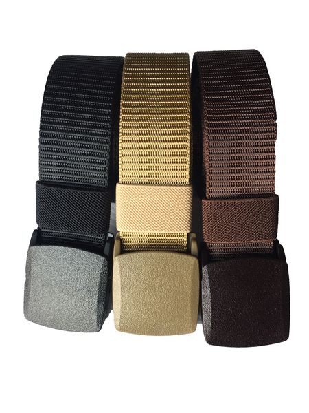 Outdoor Belt Military Style Set Of 3 Belts - Assorted