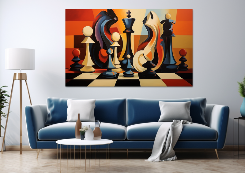 Canvas Wall Art - Contemporary Chess Abstract - JT0304