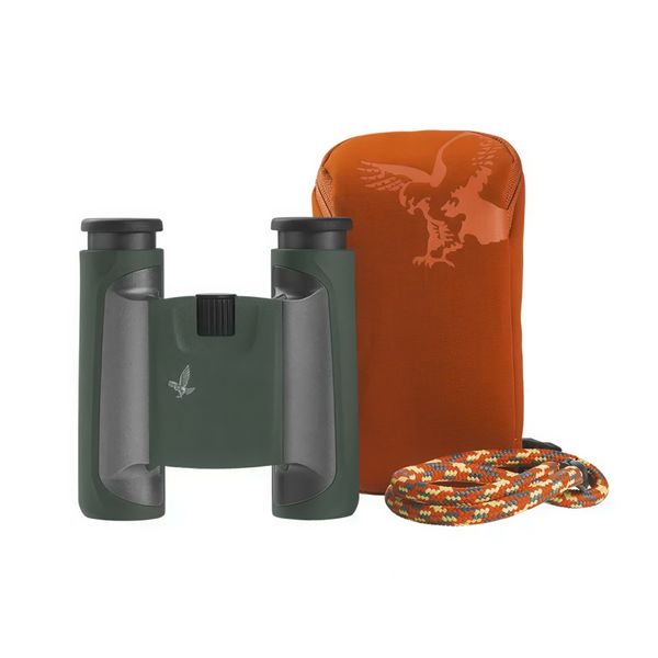 Swarovski CL 10x25 Pocket Binoculars GMO - Green with Orange Case Mountain