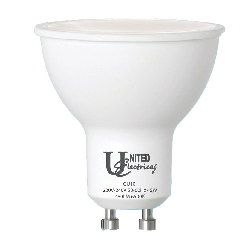 United Electrical 5 Watt GU10 A65 Rechargeable Bulb Cool White Shop