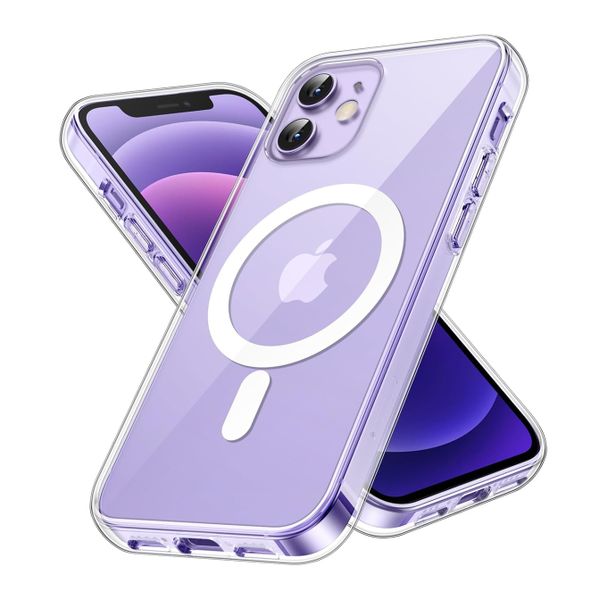 Protective MagSafe Clear Back Case Compatible with iPhone 12 Pro Max-2 Pack