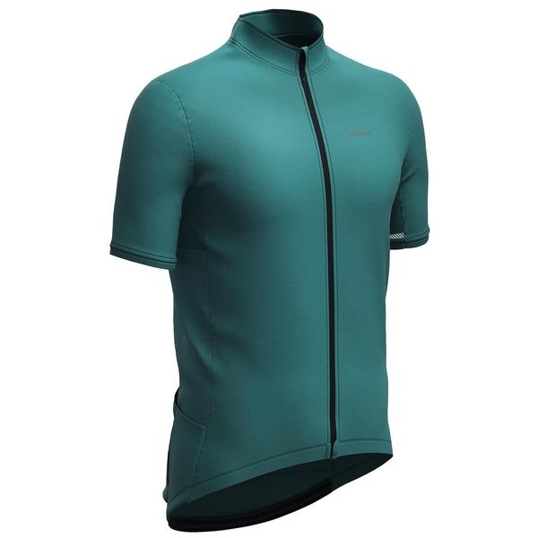 TRIBAN Men's Short-Sleeved Road Cycling Summer Jersey RC500 - Emerald Green