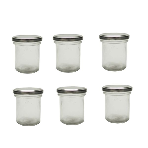 6 Pack Cylinder Jar 125ml (8cm x 6cm)