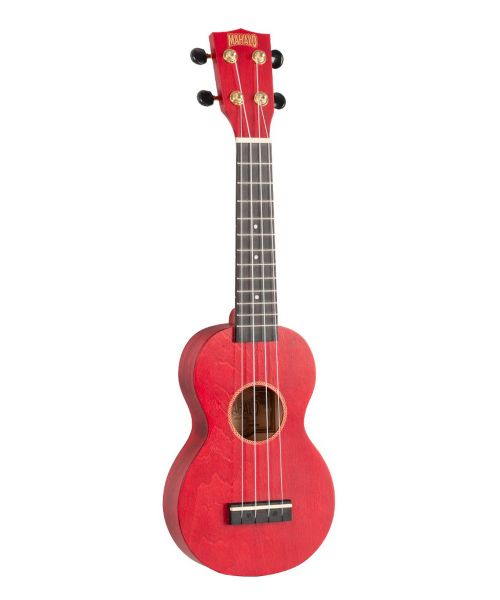 Mahalo MS1 Slimline Series Soprano Ukulele-Trans Red