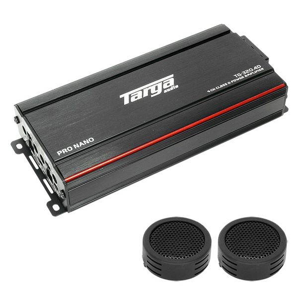 Targa TG-320.4D Nano Pro Series 400w 4 Channel Amplifier &amp; Evo Tweeters
