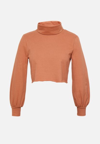 Women's Glamorous Petite Highneck Sweat- Rust