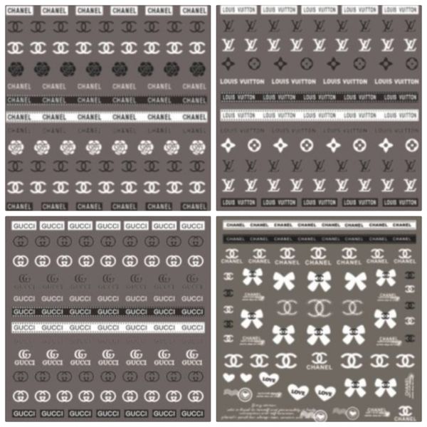 Nail Art Stickers - Self Adhesive Name Brand