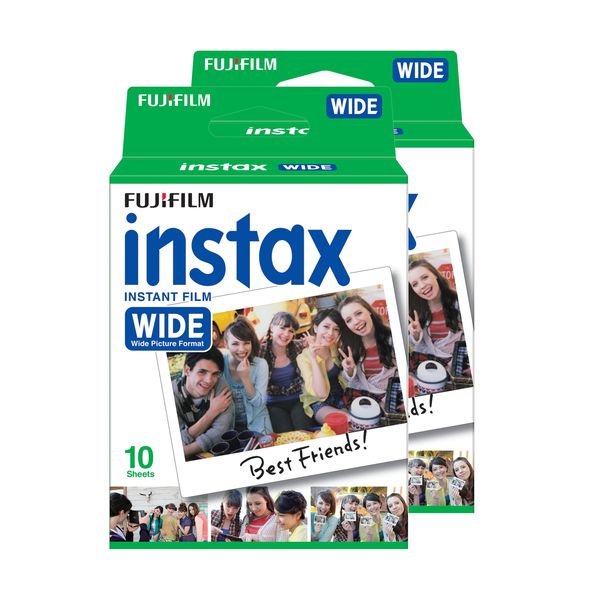Instax Wide Film White 2 Packs (20 Sheets)