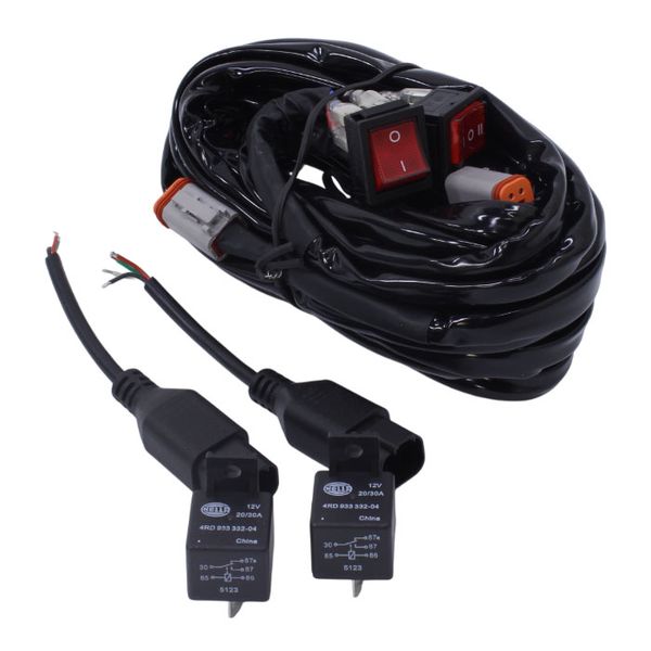Hella Blade Series KB1012 LED Double Light Wiring Harness with Switch